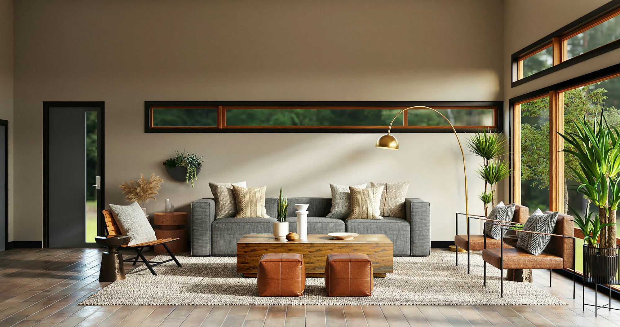 Refined living space with soft natural light