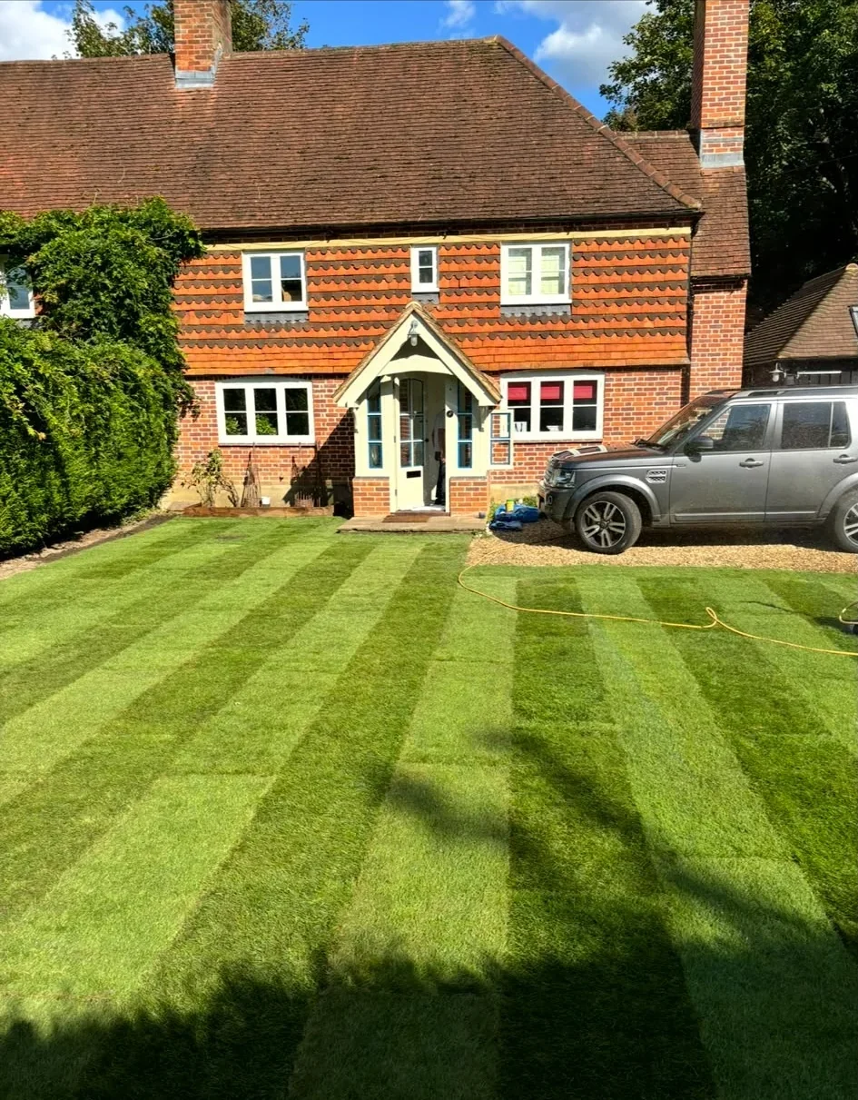 Red brick and tile-hung period cottage in Surrey